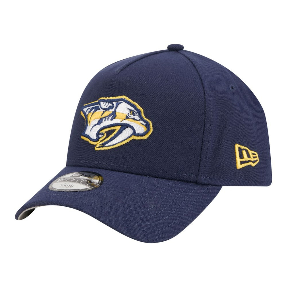 Nashville Predators New Era Youth 9FORTY A-Frame Adjustable Hat - Navy Hats