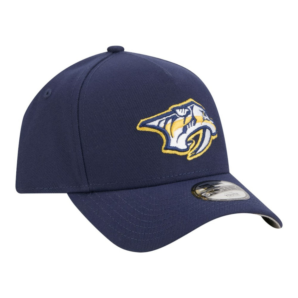 Nashville Predators New Era Youth 9FORTY A-Frame Adjustable Hat - Navy Hats