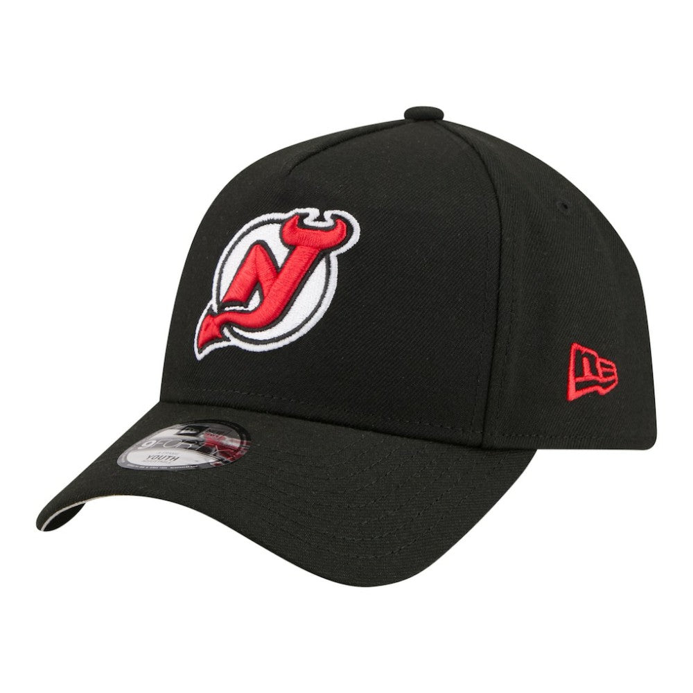 New Jersey Devils New Era Youth 9FORTY A-Frame Adjustable Hat - Black Jerseys