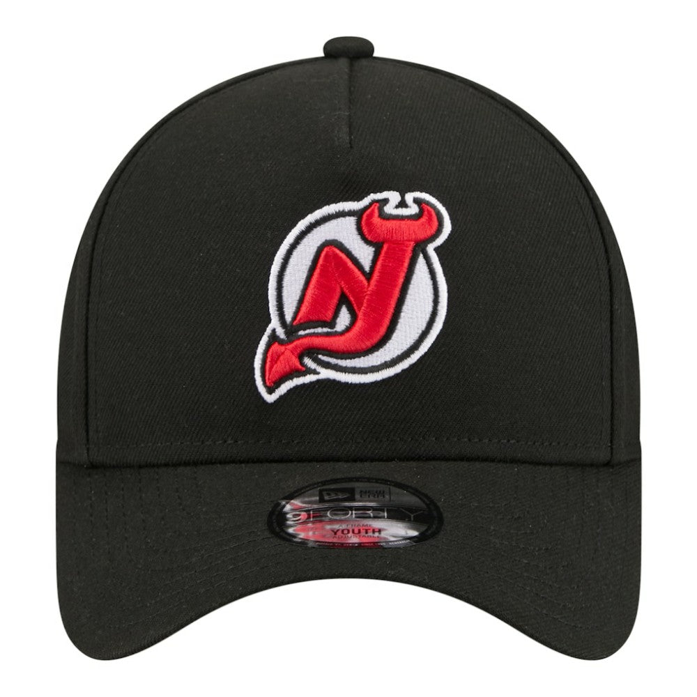 New Jersey Devils New Era Youth 9FORTY A-Frame Adjustable Hat - Black Jerseys
