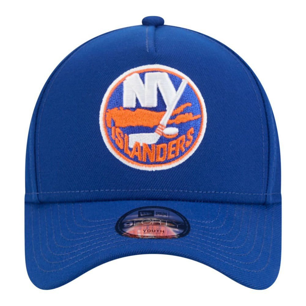 New York Islanders New Era Youth 9FORTY A-Frame Adjustable Hat - Royal Hats