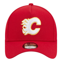 Calgary Flames New Era Youth 9FORTY A-Frame Adjustable Hat - Red Hats
