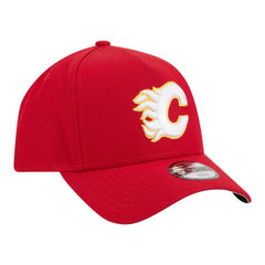 Calgary Flames New Era Youth 9FORTY A-Frame Adjustable Hat - Red Hats