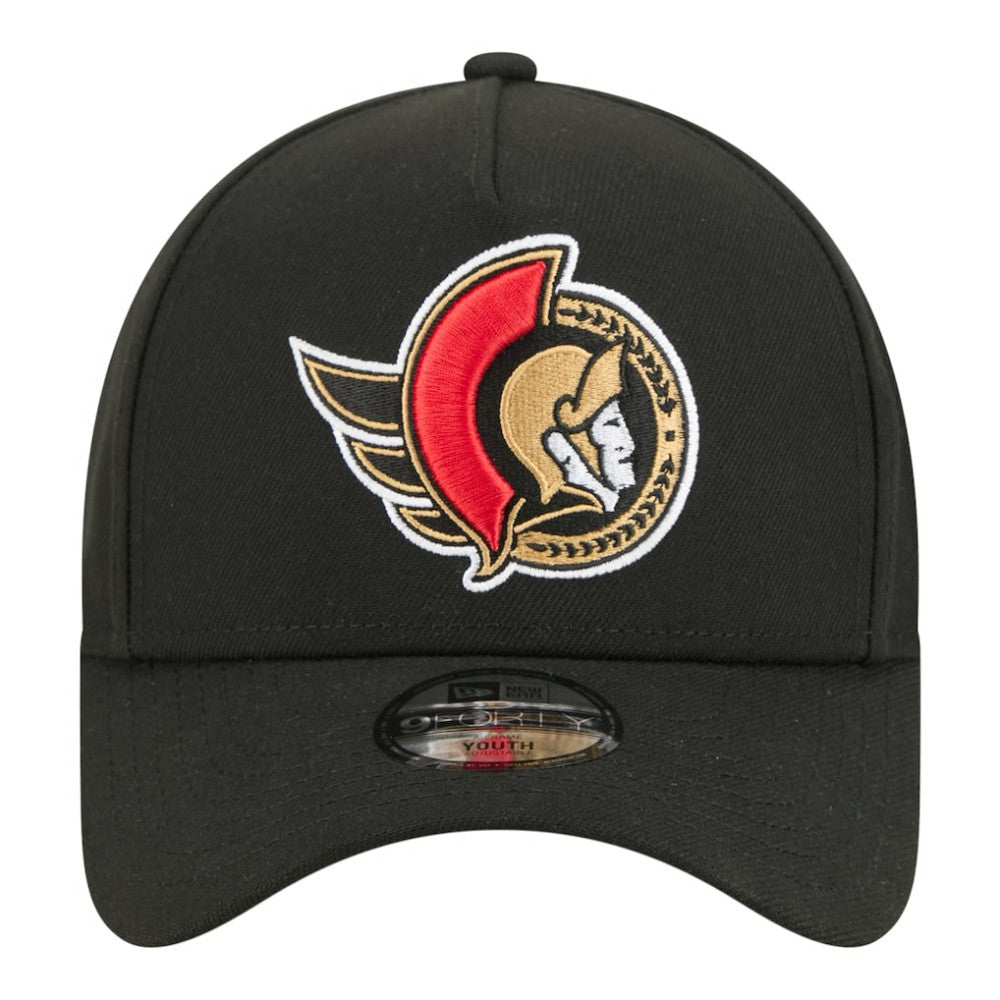 Ottawa Senators New Era Youth 9FORTY A-Frame Adjustable Hat - Black Hats