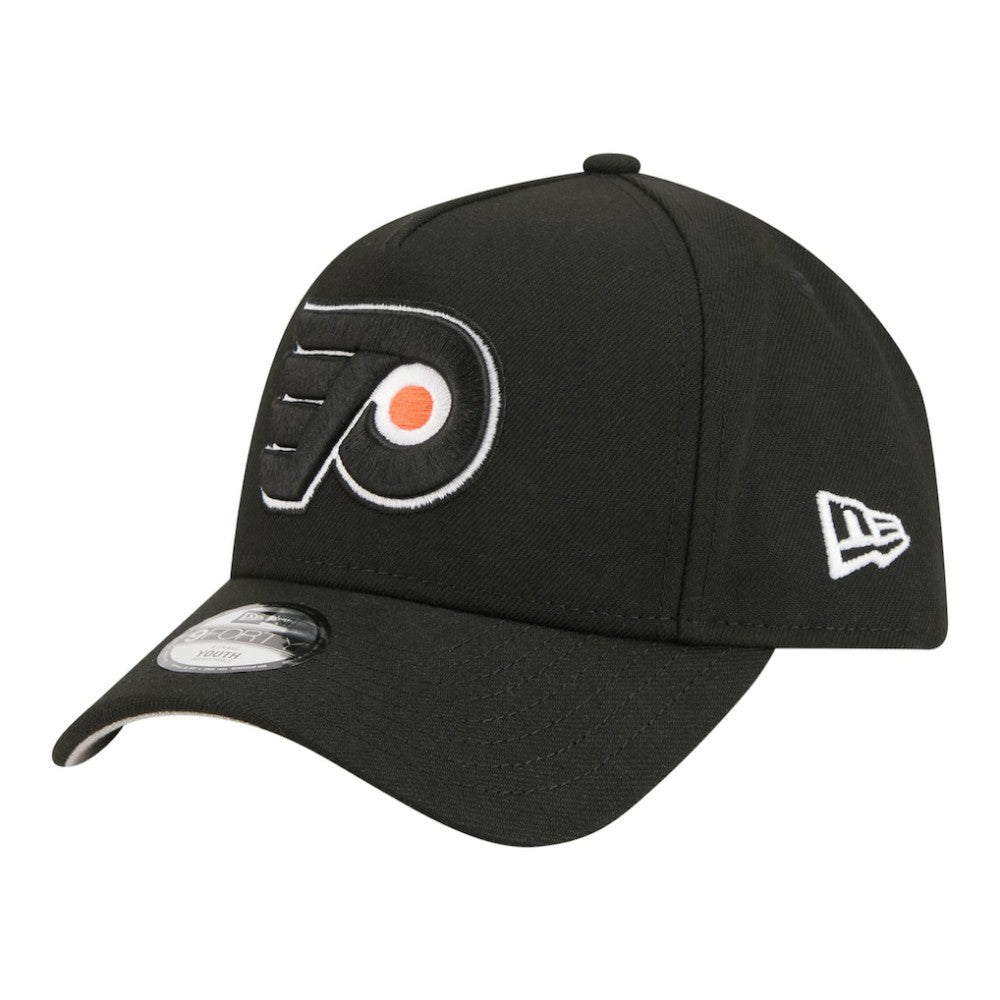 Philadelphia Flyers New Era Youth 9FORTY A-Frame Adjustable Hat - Black Hats
