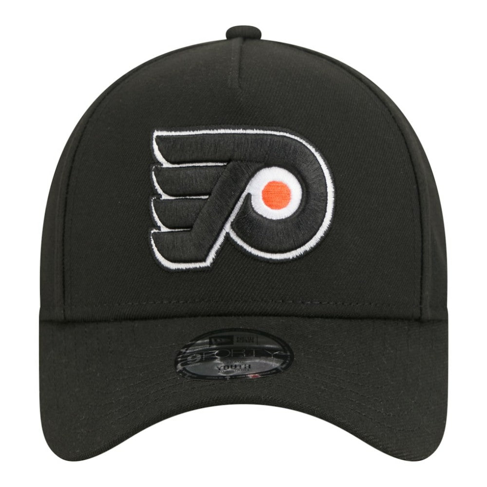 Philadelphia Flyers New Era Youth 9FORTY A-Frame Adjustable Hat - Black Hats