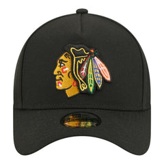 Chicago Blackhawks New Era Youth 9FORTY A-Frame Adjustable Hat - Black Hats