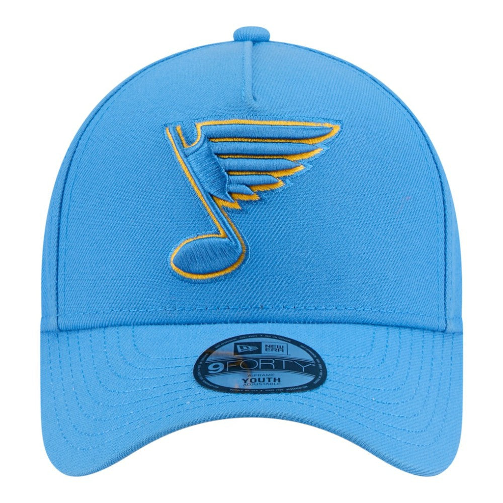 St. Louis Blues New Era Youth 9FORTY A-Frame Adjustable Hat - Blue Hats