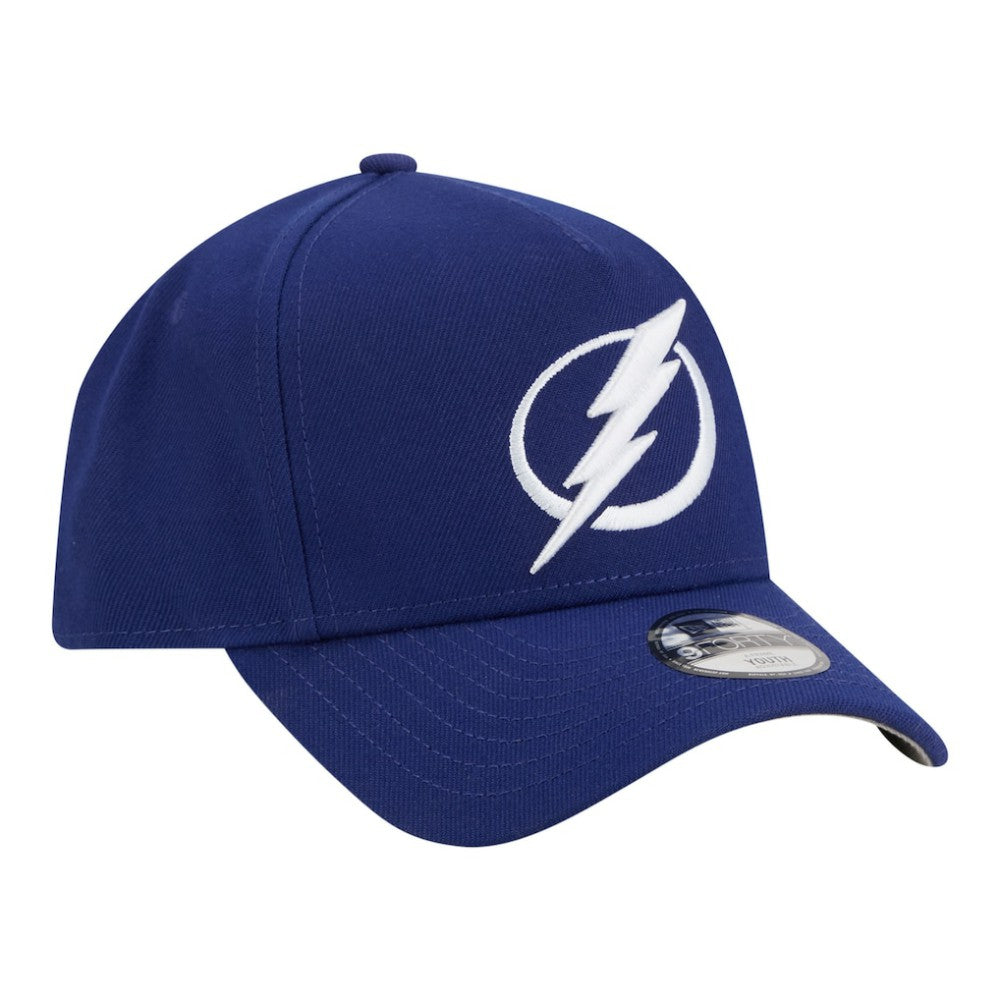 Tampa Bay Lightning New Era Youth 9FORTY A-Frame Adjustable Hat - Blue Hats
