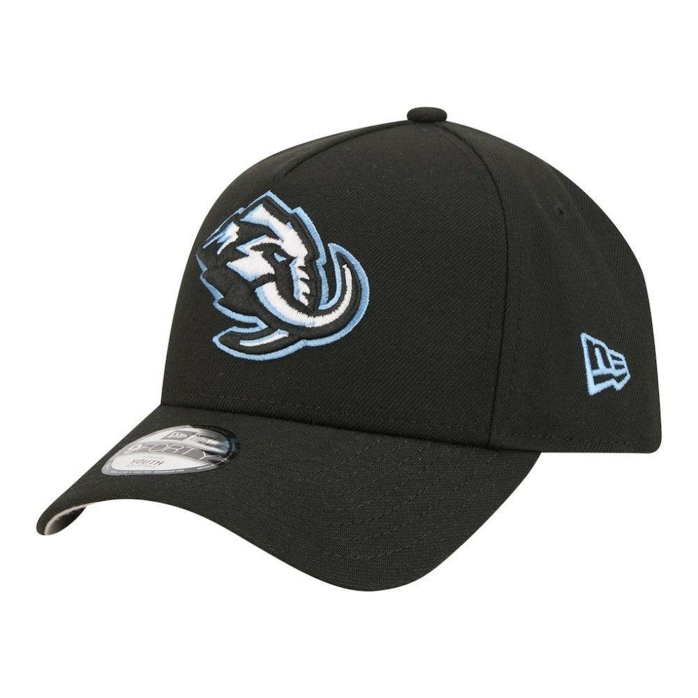Utah Mammoth New Era Youth 9FORTY A-Frame Adjustable Hat - Black Hats