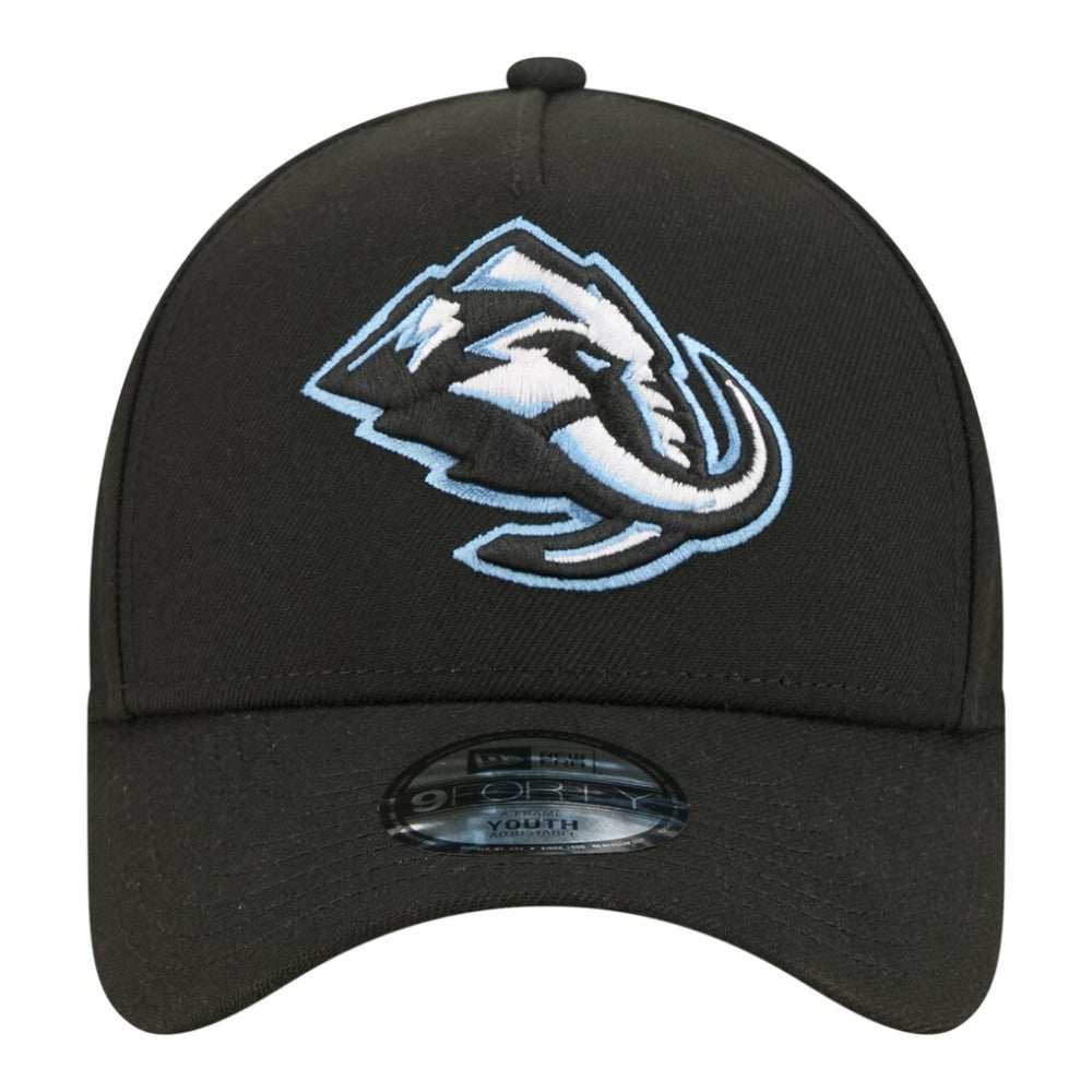 Utah Mammoth New Era Youth 9FORTY A-Frame Adjustable Hat - Black Hats