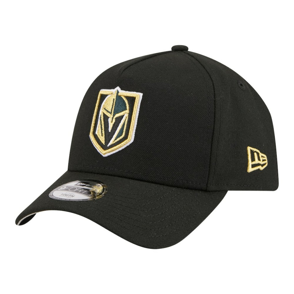 Vegas Golden Knights New Era Youth 9FORTY A-Frame Adjustable Hat - Black Hats