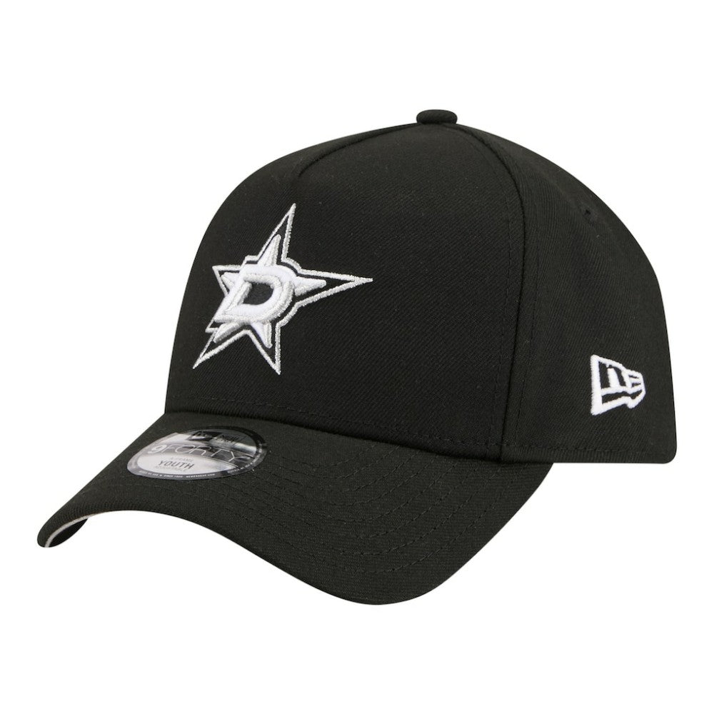 Dallas Stars New Era Youth 9FORTY A-Frame Adjustable Hat - Black Hats