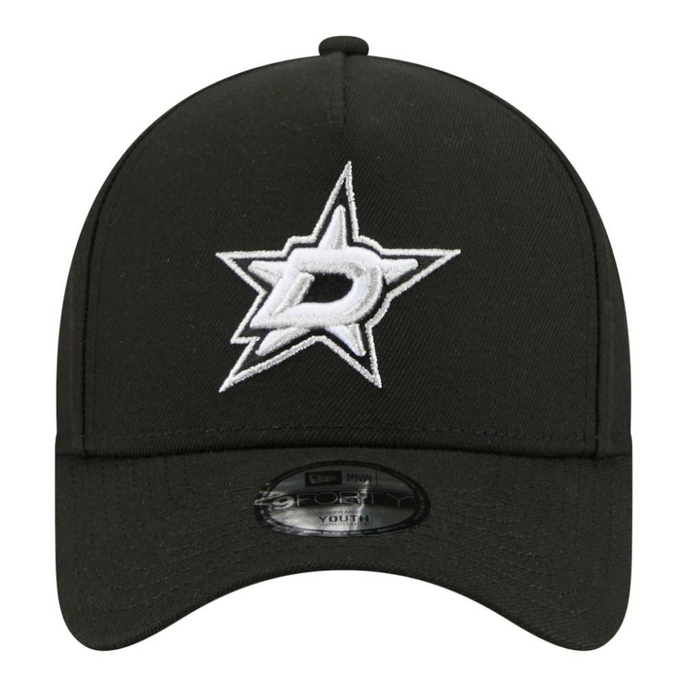 Dallas Stars New Era Youth 9FORTY A-Frame Adjustable Hat - Black Hats