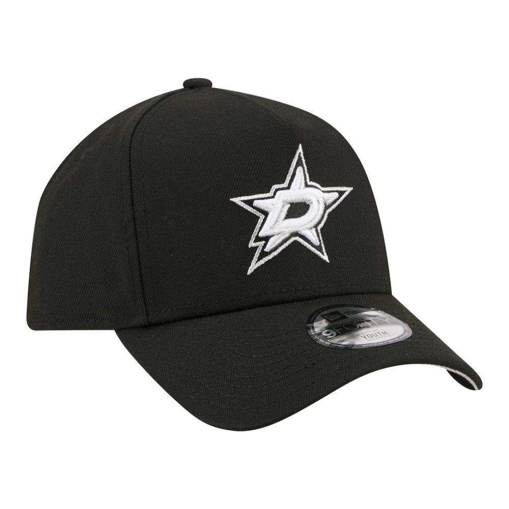 Dallas Stars New Era Youth 9FORTY A-Frame Adjustable Hat - Black Hats