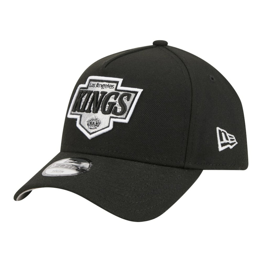 Los Angeles Kings New Era Youth 9FORTY A-Frame Adjustable Hat - Black Hats