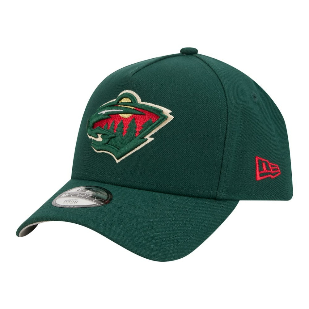 Minnesota Wild New Era Youth 9FORTY A-Frame Adjustable Hat - Green Hats