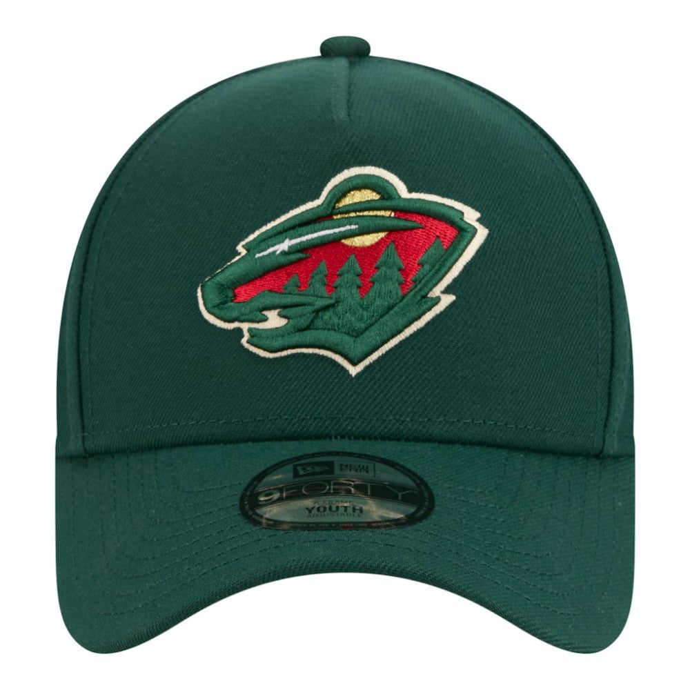 Minnesota Wild New Era Youth 9FORTY A-Frame Adjustable Hat - Green Hats