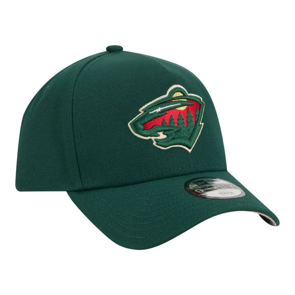 Minnesota Wild New Era Youth 9FORTY A-Frame Adjustable Hat - Green Hats