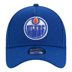 Edmonton Oilers New Era Youth 9FORTY A-Frame Adjustable Hat - Royal Hats