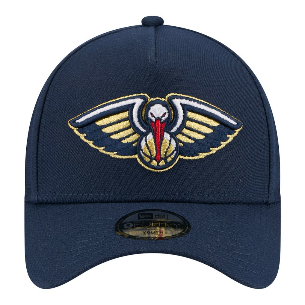 New Orleans Pelicans Youth 9FORTY A-Frame Adjustable Hat - Navy shop