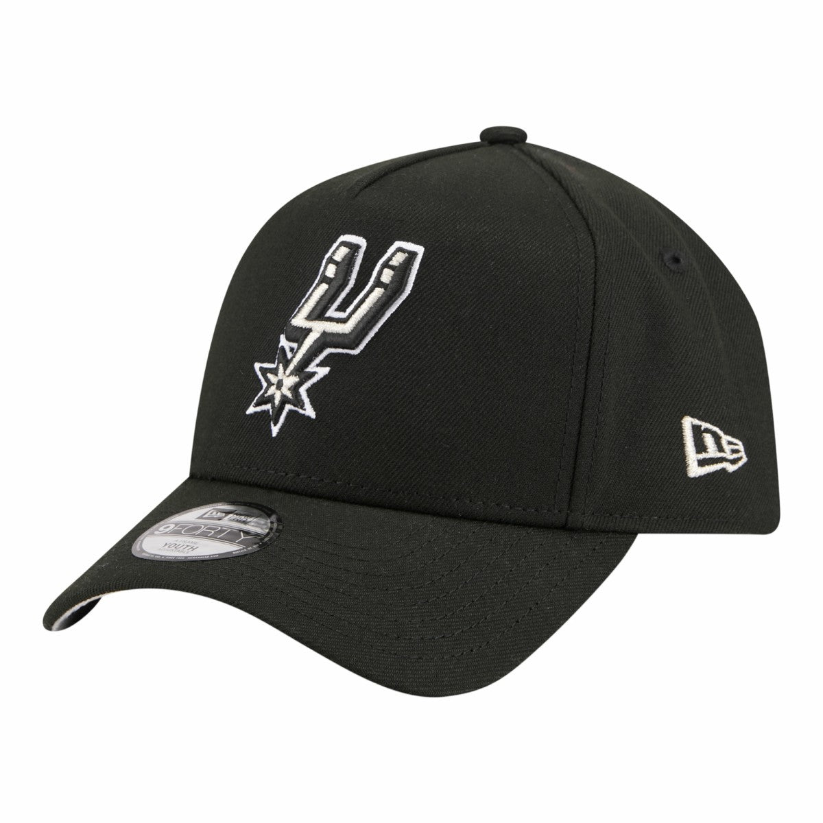 San Antonio Spurs Youth 9FORTY A-Frame Adjustable Hat - Black sale