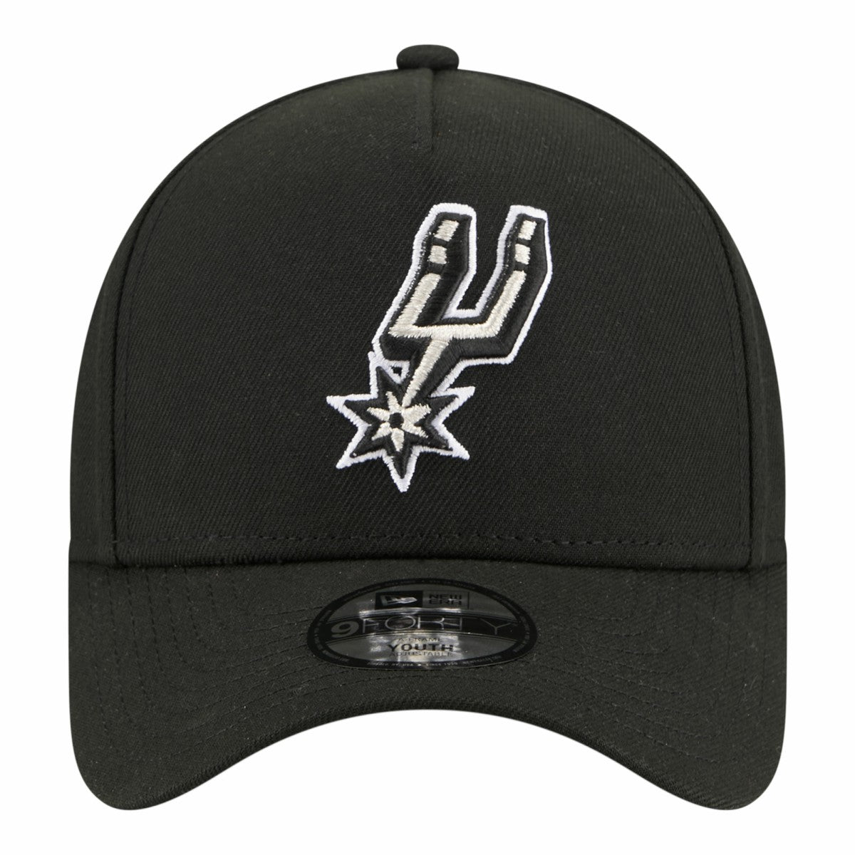San Antonio Spurs Youth 9FORTY A-Frame Adjustable Hat - Black sale