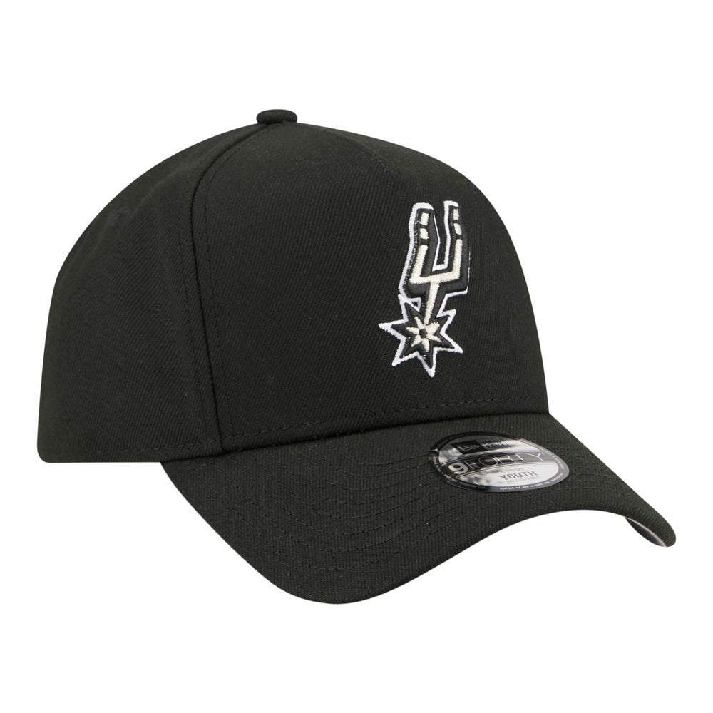 San Antonio Spurs Youth 9FORTY A-Frame Adjustable Hat - Black sale