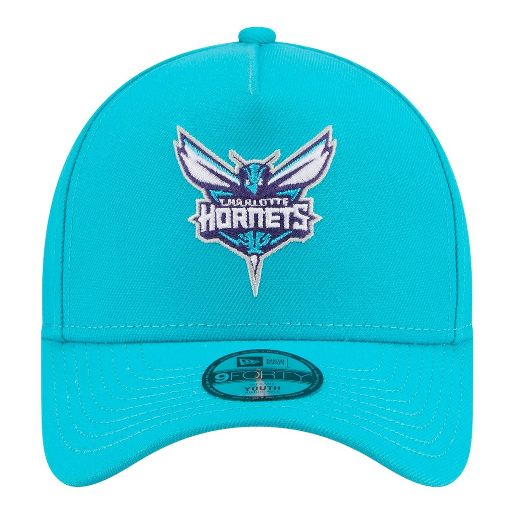 Charlotte Hornets Youth 9FORTY A-Frame Adjustable Hat - Teal discount