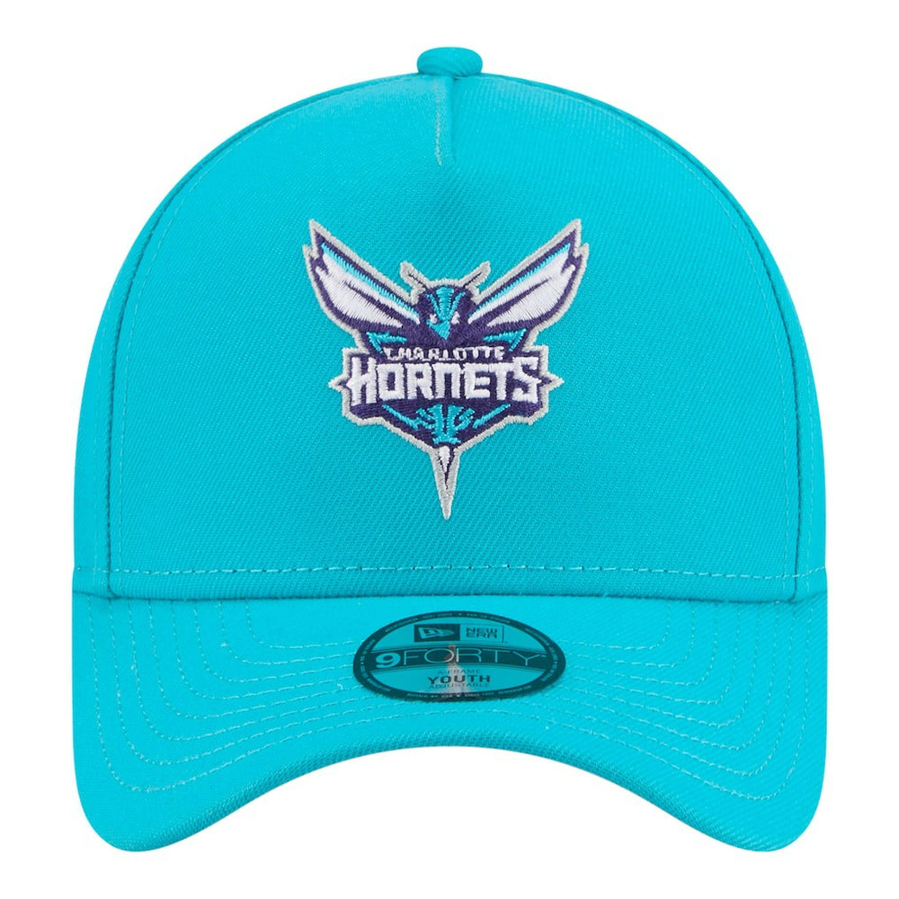 Charlotte Hornets Youth 9FORTY A-Frame Adjustable Hat - Teal discount