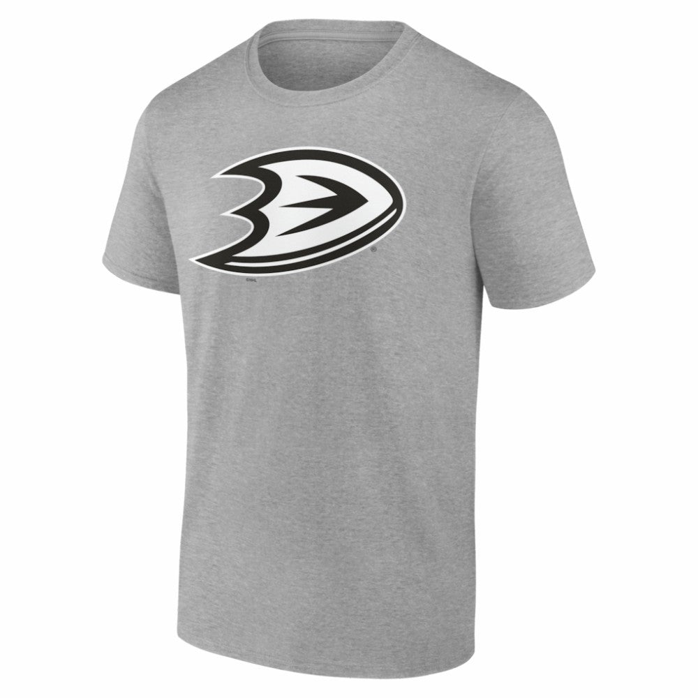 Anaheim Ducks Big & Tall Personalized Name & Number Monochrome T-Shirt - Gray T-shirts