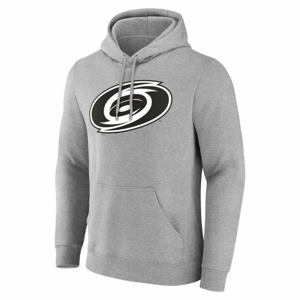 Carolina Hurricanes Big & Tall Personalized Name & Number Monochrome Pullover Hoodie - Gray Hoodies
