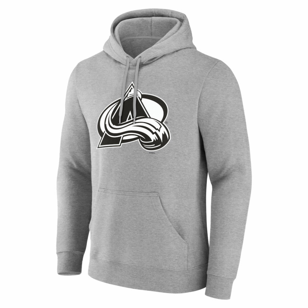 Colorado Avalanche Big & Tall Personalized Name & Number Monochrome Pullover Hoodie - Gray Hoodies