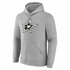 Dallas Stars Big & Tall Personalized Name & Number Monochrome Pullover Hoodie - Gray Hoodies