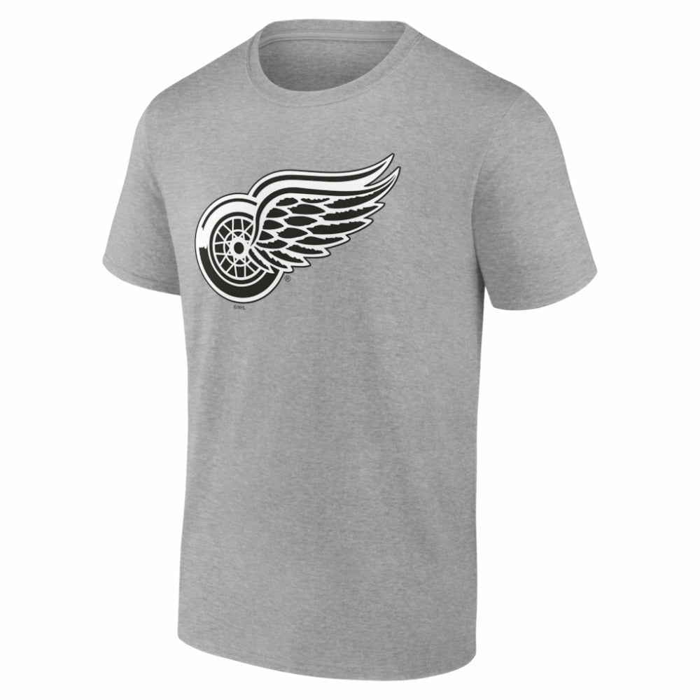 Detroit Red Wings Big & Tall Personalized Name & Number Monochrome T-Shirt - Gray T-shirts