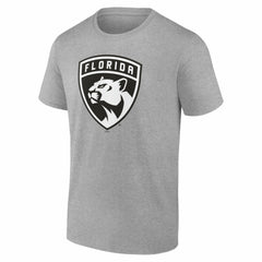 Florida Panthers Big & Tall Personalized Name & Number Monochrome T-Shirt - Gray T-shirts