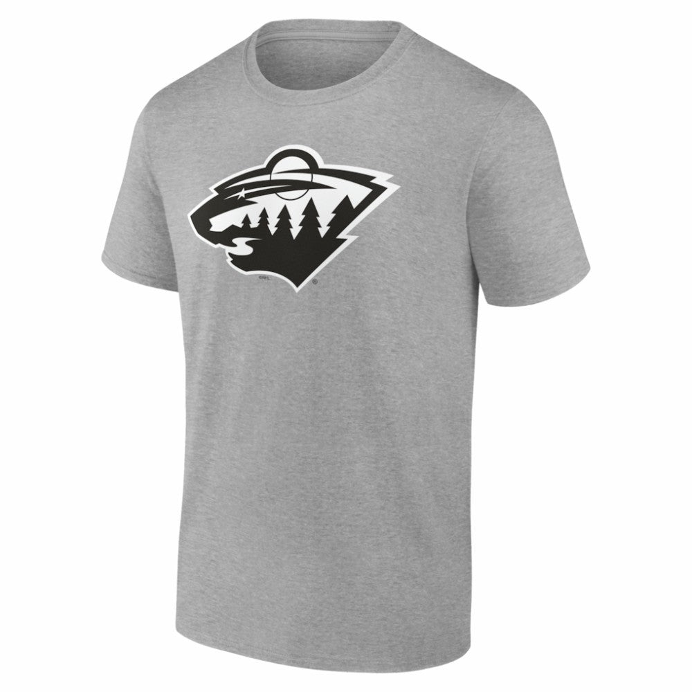 Minnesota Wild Big & Tall Personalized Name & Number Monochrome T-Shirt - Gray T-shirts