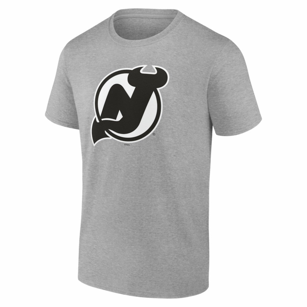 New Jersey Devils Big & Tall Personalized Name & Number Monochrome T-Shirt - Gray T-shirts