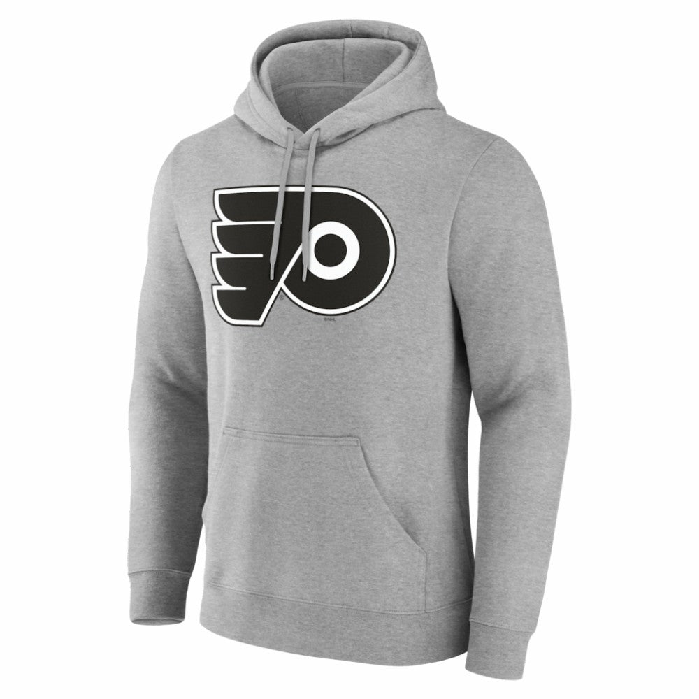 Philadelphia Flyers Big & Tall Personalized Name & Number Monochrome Pullover Hoodie - Gray Hoodies