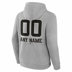 Philadelphia Flyers Big & Tall Personalized Name & Number Monochrome Pullover Hoodie - Gray Hoodies