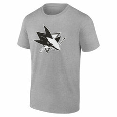 San Jose Sharks Big & Tall Personalized Name & Number Monochrome T-Shirt - Gray T-shirts