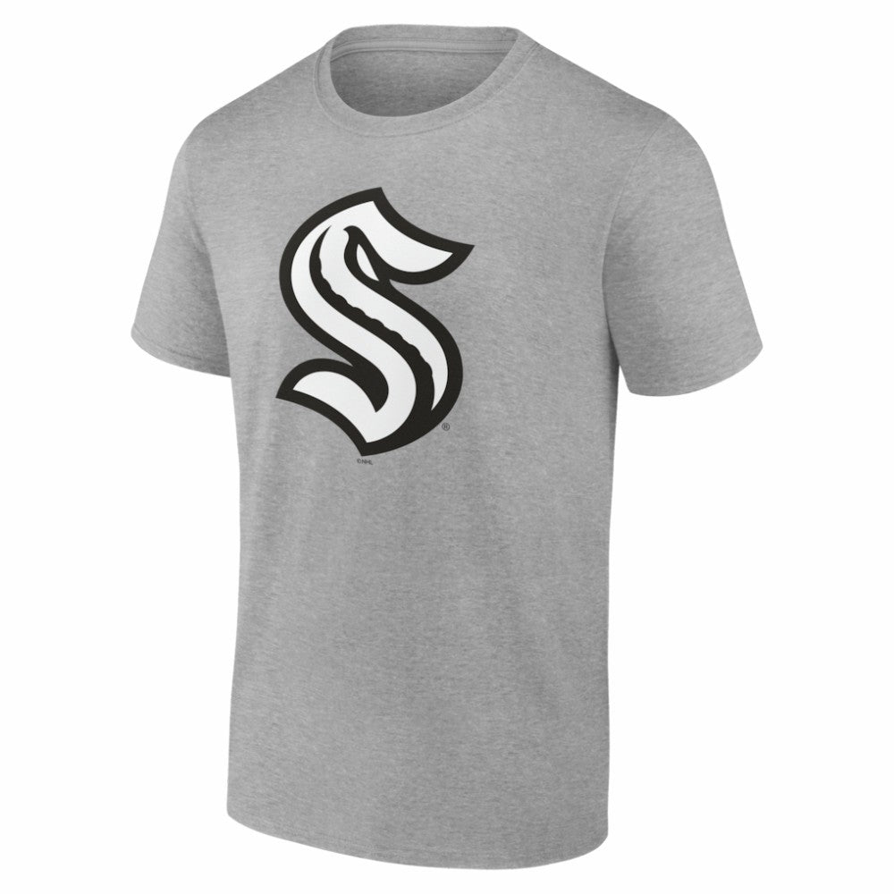 Seattle Kraken Big & Tall Personalized Name & Number Monochrome T-Shirt - Gray T-shirts