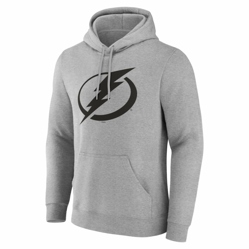 Tampa Bay Lightning Big & Tall Personalized Name & Number Monochrome Pullover Hoodie - Gray Hoodies