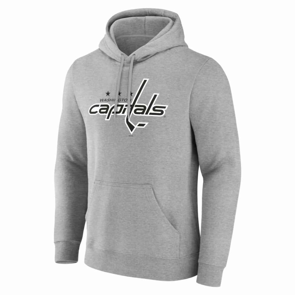 Washington Capitals Big & Tall Personalized Name & Number Monochrome Pullover Hoodie - Gray Hoodies
