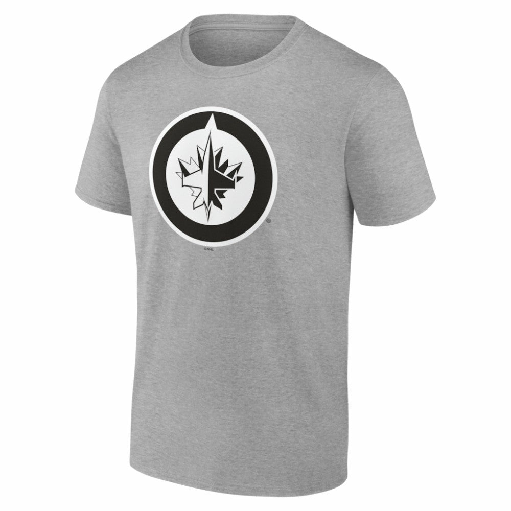 Winnipeg Jets Big & Tall Personalized Name & Number Monochrome T-Shirt - Gray T-shirts