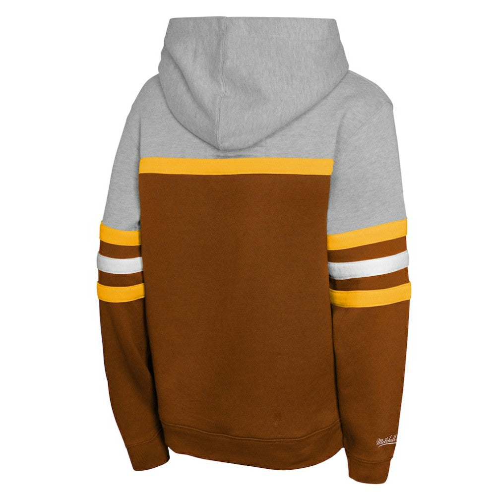 San Diego Padres Youth Cooperstown Head Coach Pullover Hoodie Brown/Grey