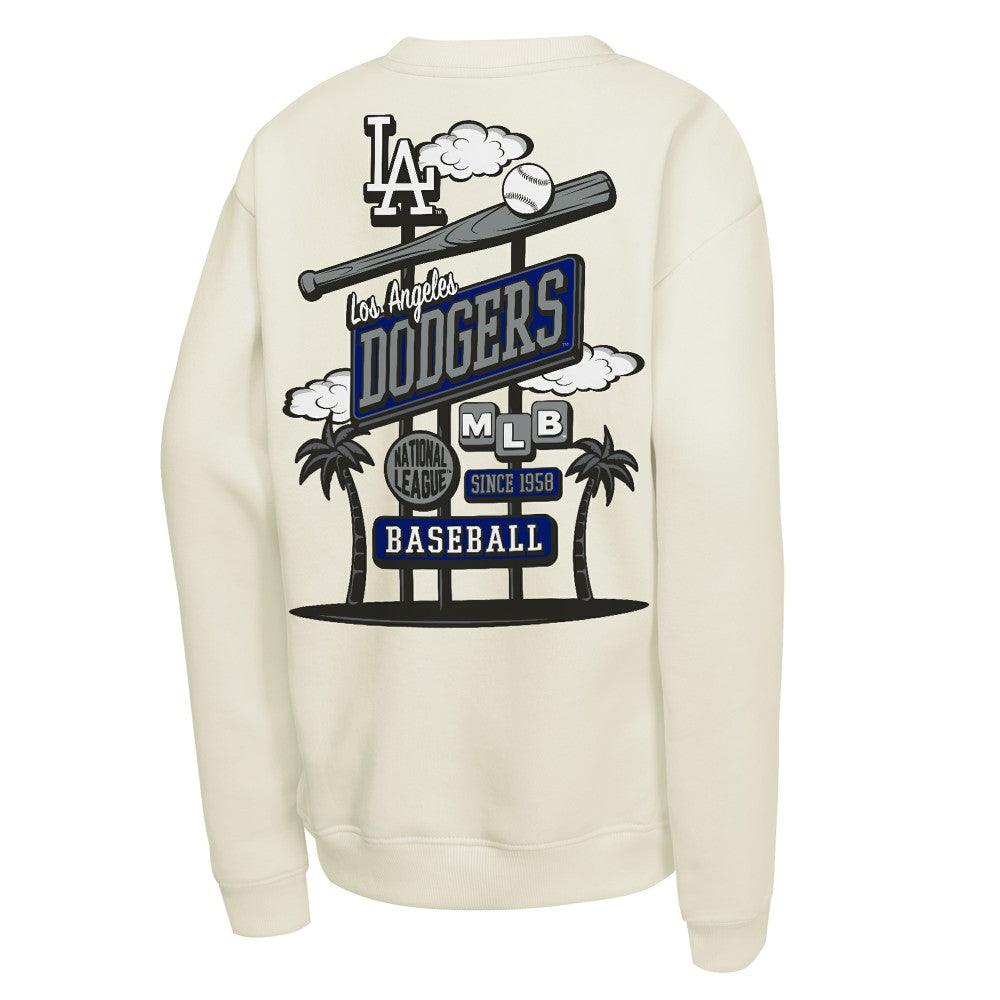 Los Angeles Dodgers Youth Retro Billboard Sweatshirt Natural