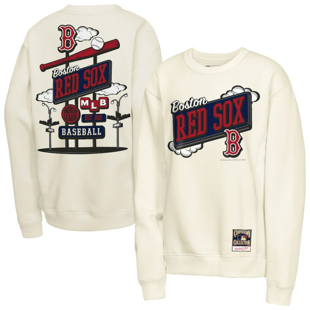 Boston Red Sox Youth Retro Billboard Sweatshirt Natural