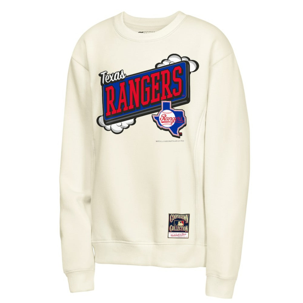 Texas Rangers Youth Retro Billboard Sweatshirt Natural