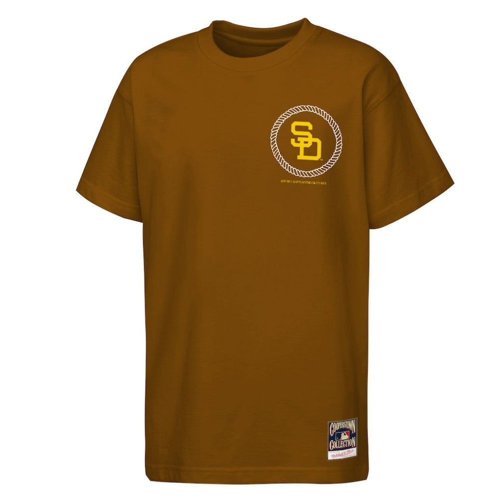 San Diego Padres Youth Cooperstown Rodeo Rope T-Shirt Brown